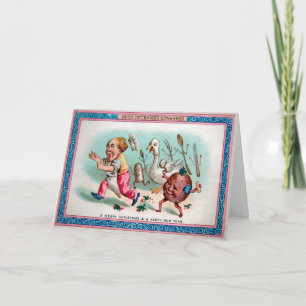 Festividades Cartão de Natal de Boas Intenções Vitoriano