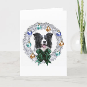 Festividades Cartão de Natal de border collie