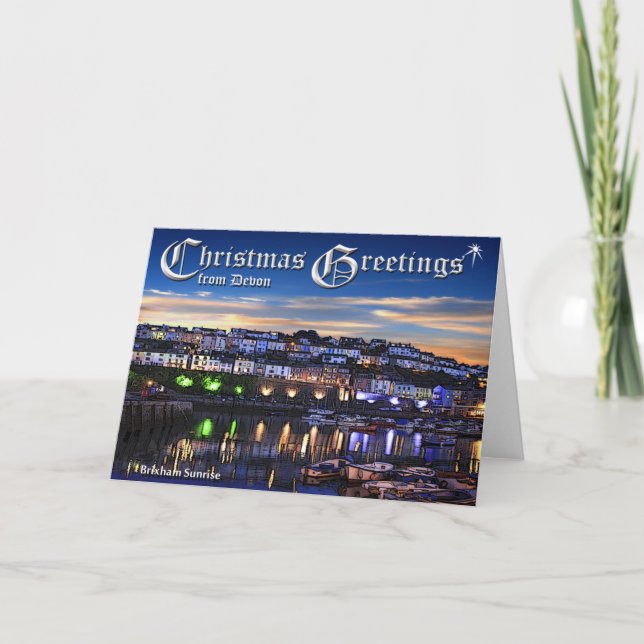 Festividades Cartão de Natal de Brixham (Frente)