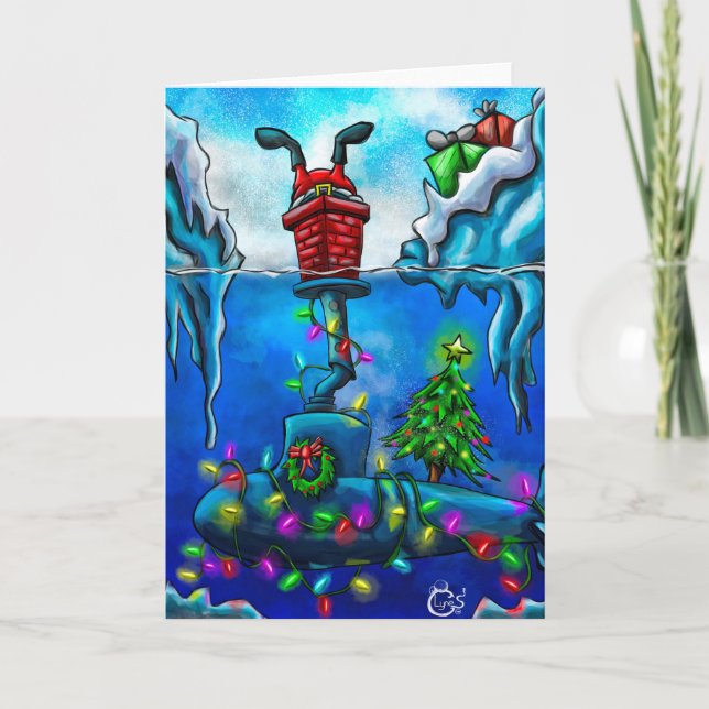 Festividades Cartão de Natal de Bubblehead (Frente)