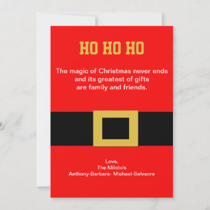 Festividades Cartão de Natal de Buckle do Papai noel Belt