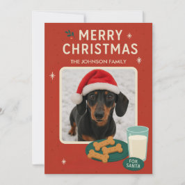 Festividades Cartão de Natal de Cachorro com Biscoito de Natal