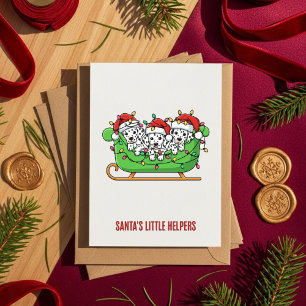Festividades Cartão de Natal de Cachorro Dálmata – Os Ajuda de