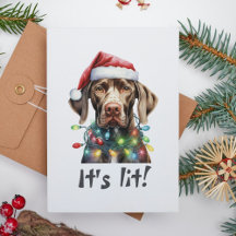 Cartão de Natal de Cachorro Engraçado – Citação 'E