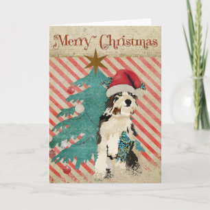 Festividades Cartão de Natal de Cachorro Shabby