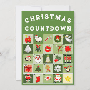 Festividades Cartão de Natal de Calendário Avançado