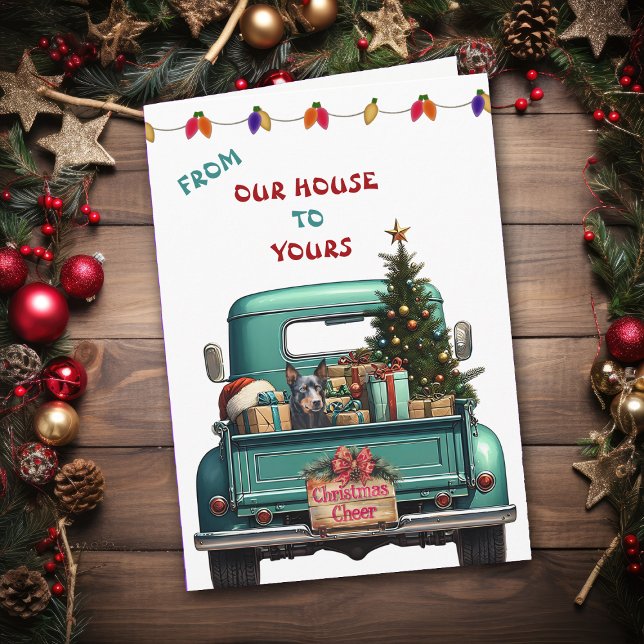 Festividades Cartão de Natal de Caminhão de Fazenda Kelpie Aust (Criador carregado)