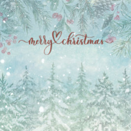 Festividades Cartão de Natal de Caneta Polar de Aquarela