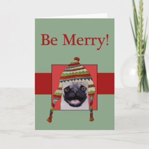Festividades Cartão de Natal de Canino de Inverno