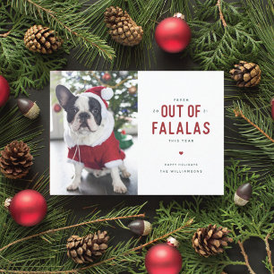 Festividades Cartão de Natal de Cão Engraçado Fora de Falalas
