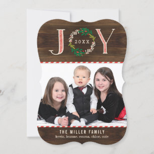 Festividades Cartão de Natal de Cartão com fotos de Férias Joy