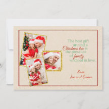 Cartão de Natal de Cartolina do Country Faux