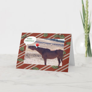 Festividades Cartão de Natal de Cavalo