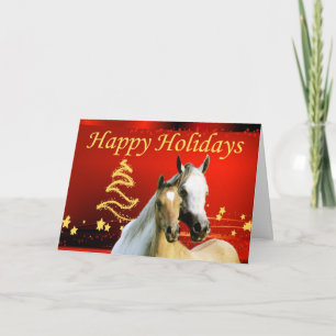 Festividades Cartão de Natal de Cavalo