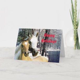 Festividades Cartão de Natal de Cavalo