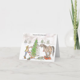 Festividades Cartão de Natal de Cavalo