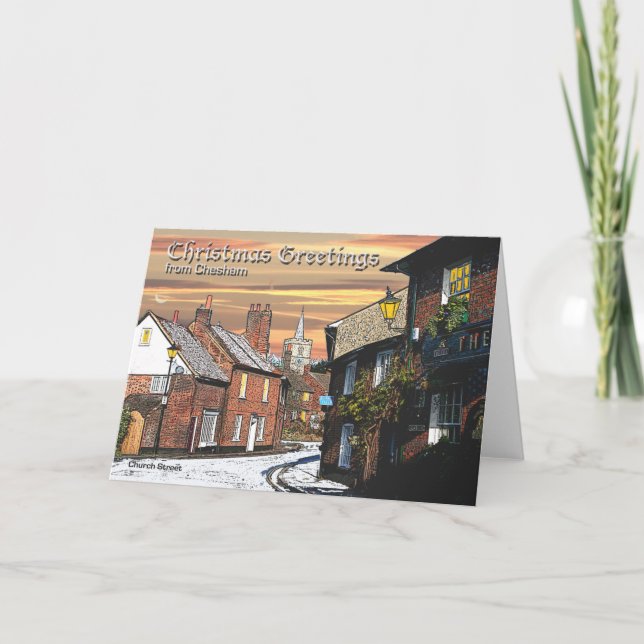 Festividades Cartão de Natal de Chesham (Frente)