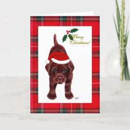 Festividades Cartão de Natal de Chocolate Labrador
