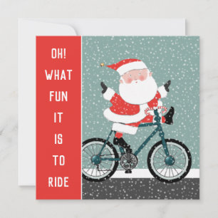 Festividades Cartão de Natal de Ciclista