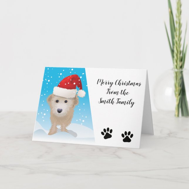 Festividades Cartão de Natal de Cockapoo (Frente)