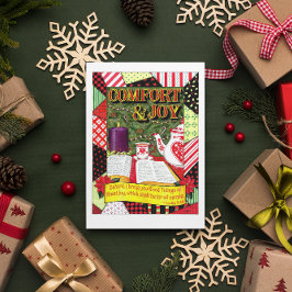 Festividades Cartão de Natal de Conforto e Alegria