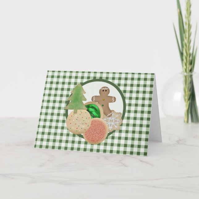 Festividades Cartão de Natal de Cookies (Frente)