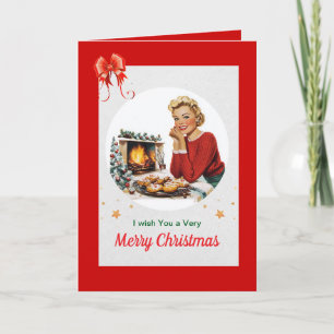 Festividades Cartão de Natal de Cookies Vintage