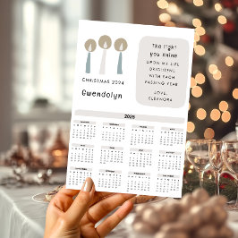 Festividades Cartão de Natal de Cotação Motivacional de Calendá