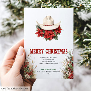 Festividades Cartão de Natal de cowboy para impressão