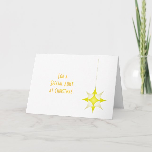 Festividades Cartão de Natal de Design de Estrela Amarela (Frente)