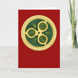 Festividades Cartão de Natal de Design espiral irlandês