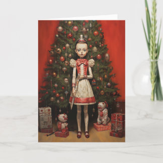 Festividades Cartão de Natal de Dolly Feriada Creepy 5x7