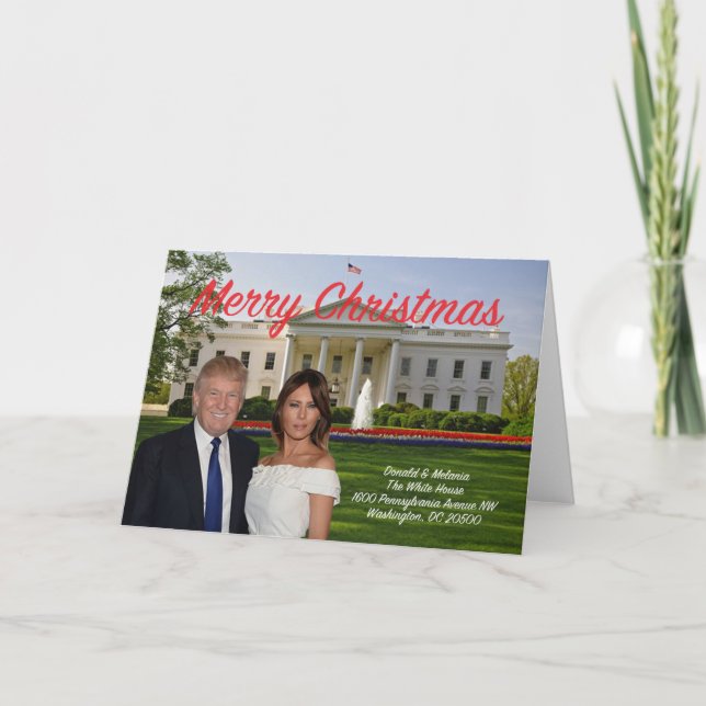 Festividades Cartão de Natal de Donald e de Melania (Frente)