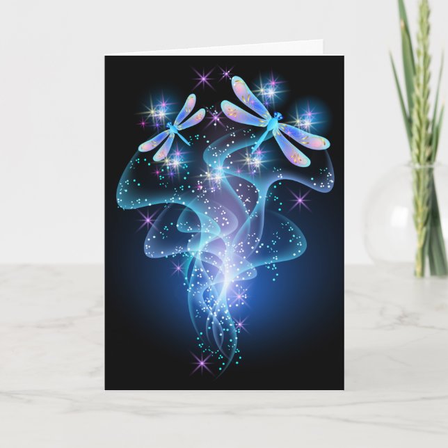 Festividades Cartão de Natal de Dragonfly Personalizado (Frente)