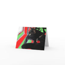 Cartão de Natal de espera do papai noel