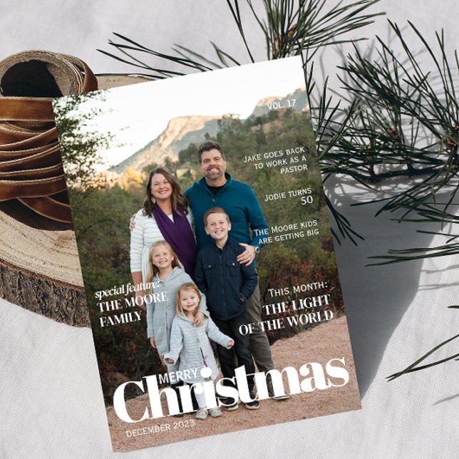 Festividades Cartão de Natal de Estilo de Revista (Criador carregado)