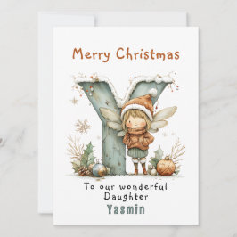 Festividades Cartão De Natal De Fada Fácil Personalizada Para F