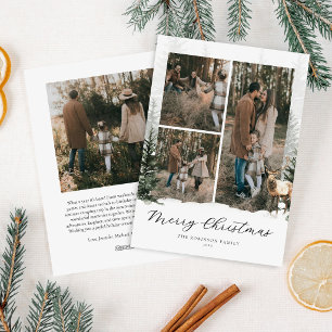 Festividades Cartão de Natal de Família com Quatro Fotos da Flo