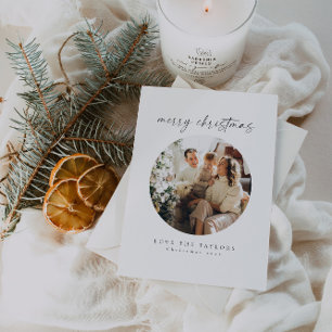 Festividades Cartão de Natal de Família Minimalista Moderno