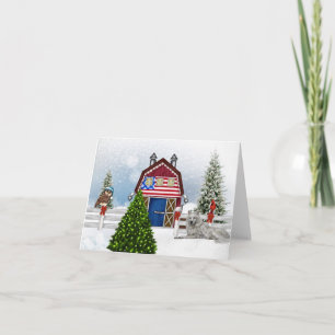 Festividades Cartão de Natal de fazenda