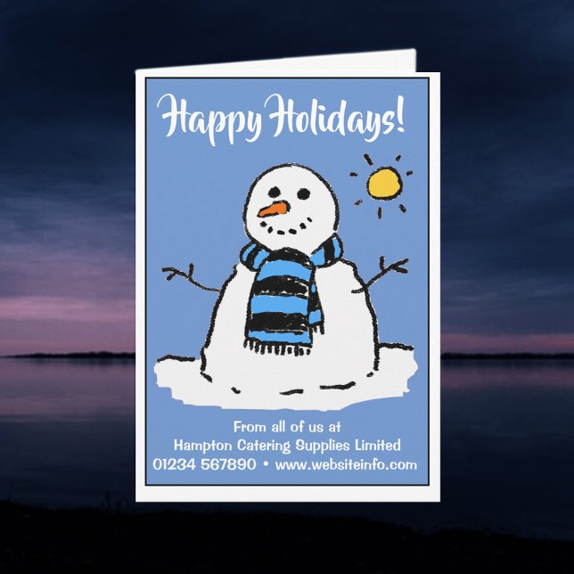 Festividades Cartão de Natal de Feliz Feliz Snowman (Criador carregado)