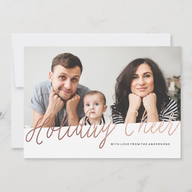 Festividades Cartão de Natal de Feliz Feriado (Frente)