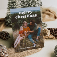 Cartão de Natal de Feliz Foto Retro