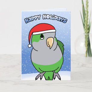 Festividades Cartão de Natal de Feliz Natal de Quaker Parakeet