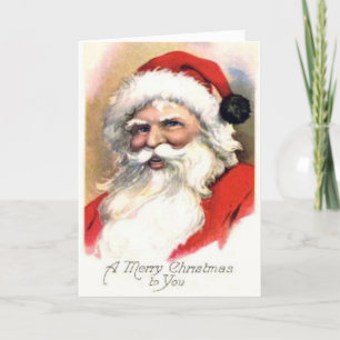 Festividades Cartão de Natal de Feliz Vintage para Papais noei