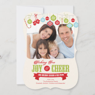 Festividades Cartão de Natal de Férias da Família Fofa