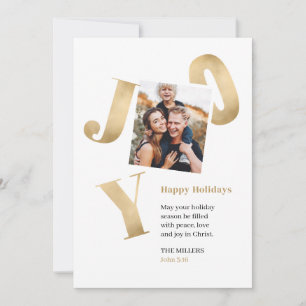 Festividades Cartão de Natal de Férias da Família Joy Faith