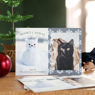 Festividades Cartão de Natal de Férias de Foto de Pet Gato de N