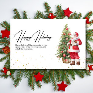 Festividades Cartão de Natal de Férias do Papai Noel, Natal Min