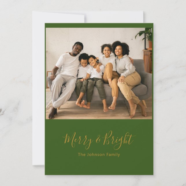 Festividades Cartão de Natal de Férias felizes e Brilhantes (Frente)